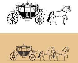 Carriage Silhouette With Horse Horse Wagon Horse Carriage Horse Illustration