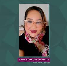 ᴄᴏɴʜᴇçᴀ ᴀ ɴᴏssᴀ ᴇǫᴜɪᴘᴇ . Maria Albertina de Souza é psicóloga clínica (CRP  14/226-0) e atende embasada na Terapia Cognitivo Comportamental (TCC) e  Terapia dos Esquemas. . Público atendido: Crianças, adolescentes e