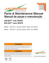 Parts & Maintenance Manual Manual de peças e manutenção
