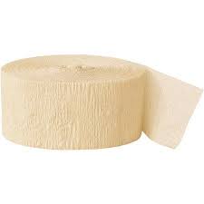 Cream Crepe Paper Party Streamer Roll 81ft Cream 1ct Walmart Com Crepe Paper Streamers Paper Streamers Party Streamers