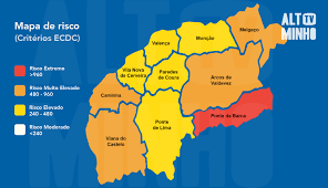 Veja a distância no seu. Altominho Tv Novo Mapa De Risco Alto Minho Tem Um Concelho Em Risco Extremo De Contagio Alto Minho Altominhotv Altominho Covid19 Facebook