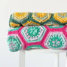 Yarn And Colors Flower Hexagon Baby Blanket Crochet Kit Yarnplaza Com