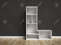 A bookcase, or bookshelf, is a piece of furniture with horizontal, shelves, often in a cabinet, used to store books or other printed materials. Letter L Shaped Shelves Stock Photo Picture And Royalty Free Image Image 85541963