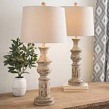 The touch control function allows you to easy turn on and off these lamps. Distressed Cream Table Lamps Set Of 2 Kirklands