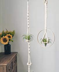 Macrame Air Plant Holder Air Plant Display Hanging Planter Tillandsia Hanger Boho Chic Cute Plant Hanger Macrame Plant Hanger Patterns Air Plant Display