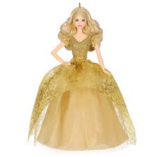 2020 Holiday Barbie Doll Ornament In 2020 Holiday Barbie Dolls Iconic Dresses Seashell Christmas Ornaments