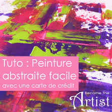 Colorez les murs blancs avec vos propres tableaux décoratifs ! Tuto Peinture Abstraite Facile Avec Une Carte De Credit