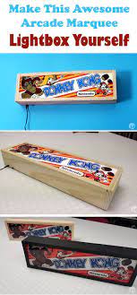 Make This Awesome Arcade Marquee Lightbox Yourself Gwyl Io Arcade Room Diy Arcade Cabinet Video Game Rooms