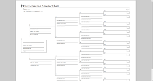 Free Forms Five Generation Ancestor Chart Family History