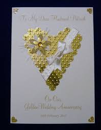 Personalised 50th Golden Wedding Anniversary Card For Wife Husband A5 Size Wedding Anniversary Cards 50th Anniversary Cards Golden Anniversary Cards