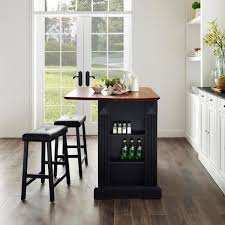When redesigning a kitchen the center focal point should be ideas for a kitchen island. Crosley Furniture Coventry Black Drop Leaf Kitchen Island With Saddle Stools Kf300074bk The Home Depot
