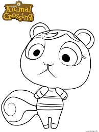 Coloriage Squirrel Hazel Dessin Animal Crossing à imprimer