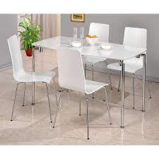 The table and chairs are constructed with quality fittings and this set comes flat packed for easy self assembly. Fiji Rectangle Dining Table With Four Chairs White Gloss Finish