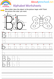 These printables include all 26 letters of the alphabet. Alphabet Tracing Worksheets B About Preschool