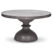 Spindle Concrete Dining Table In Dark Grey Concrete Dining Table Round Dining Table Dining Table
