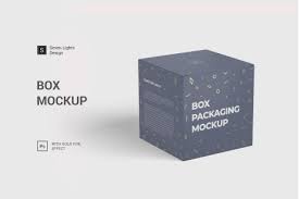 Download Square Box Mock Up In Packaging Mockups On Yellow Images Creative Store