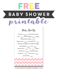 Riesenauswahl an produkten rund ums baby. Free Printable Baby Shower Pink Chevron Activity Mad Libs Instant Download Instant Download Printables