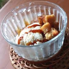 Gula melaka as thick as hot fudge. Glass Walled Fishtank Recipe Gula Melaka Ice Cream Dessert With Kueh Lapis Chunks