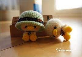 あひるちゃん 若草色の帽子 shiramon amigru nikki wood かぎ針編みのクラフト クラフトのアイデア かぎ針編み 編み図