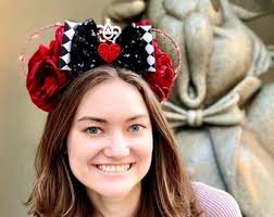 Queen of Hearts Ears, Villain Ears,alice in Wonderland Ears, Red Queen,  Mickey Ears, Disney Ears, Minnie Ears