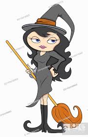 Drawing Art of sexy witch lady standing with broom vector Illustration,  Stock Vector, Vector And Low Budget Royalty Free Image. Pic. ESY-034180865  | agefotostock