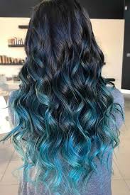 If you have black hair, consider yourself blessed because so many colors will look amazing coupled with your color. 79 Dark Blue Hair Color For Ombre Teal Koees Blog Black Hair With Highlights Blue Ombre Hair Hair Styles