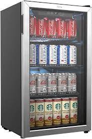 90 (12 oz.) can freestanding beverage cooler fridge with adjustable shelves, stainless steel: Amazon Com Homelabs Beverage Refrigerator And Cooler 120 Can Mini Fridge With Glass Door For Soda Beer Or Wine Small Drink Dispenser Machine For Office Or Bar With Adjustable Removable Shelves Appliances