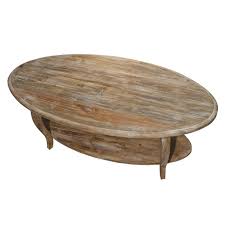 Renew reclaimed wood 48 l oval coffee table, natural. Alaterre Furniture Rustic Reclaimed Oval Coffee Table In Driftwood Arsa1625