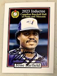 Jesse Barfield signed card