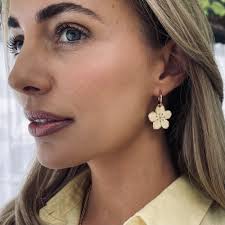 CALISTA ENAMEL EARRING YELLOW/GOLD