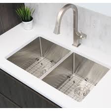 w double basin undermount kitchen sink