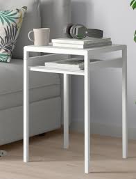 Nyboda Side Table W Reversible Table Top Light Gray Concrete Effect White 15 3 4x15 3 4x23 5 8 Ikea In 2020 Table Top Lighting Table Top Furniture Styles