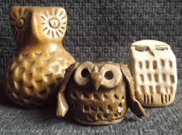 Vintage Studio Pottery Owl Figurines Instant Collection Vintage Studio Ceramic Owl Pottery