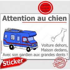 Camping Car Plaque Ou Sticker Portail Attention Au Chien En 2020 Attention Au Chien Camping Camping Car