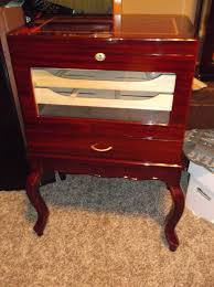 Thompson Co Wooden Cigar Humidor Cabinet Stand One Drawer 3 Shelves Humidor Cabinet Cigar Humidor Cabinet Cigar Humidor