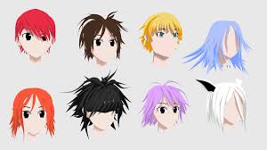 Light colored hair (regardless of actual color, could be white, blue, red, pink, purple, brown, just has to be light) + dark (at least darker than hair. 3d Anime Hair Turbosquid 1611960