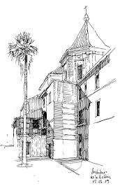 Santuario De La Victoria Drawing Scenery Architecture Design Drawing Landscape Drawings