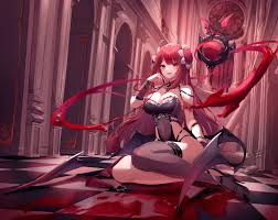 Pixiv has updated the privacy policy as from may 31, 2021. Hintergrundbilder King S Raid Videospiele Videospiel Madchen Anime Madchen Fantasie Madchen Succubus Einteilige Dessous Strumpfe Kniend High Heels Rothaarige Lange Haare Rote Augen Zahne Lachelnd Blut Fan Art Kunstwerk Zeichnung