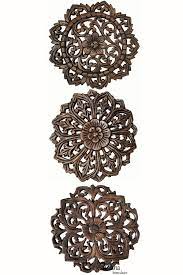 Wood Plaque Oriental Carved Lotus Rustic Wall Decor Set Of 3 Size12 Optional Designs In 2020 Carved Wood Wall Decor Carved Wall Decor Carved Wall Art