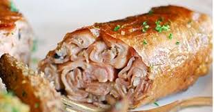 Andouillettes Is Another Famous Dish In Centre France Consisting Of Pork Sausages With Vouvray Wine Food Gastronomy Food Dishes