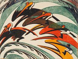 Sybil Andrews Racing 1934 Art Art Prints Linocut