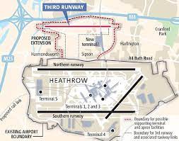 Third Runway Heathrow Map Bosses Admit Third Runway At Heathrow Is Divisive!