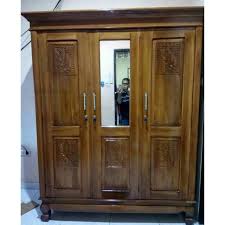 Coklat tua melanin ( bisa custom sesuai keinginan anda ). Lemari Pakaian 3 Pintu Jati Kaca Cermin Shopee Indonesia