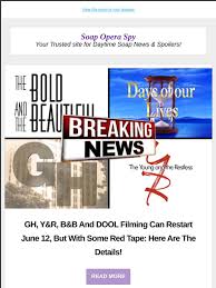 Bill is paying for what he's done and is losing brooke, one of the only things he loves and cares about. Celeb Dirty Laundry Soap Filming Can Restart June 12 Some Red Tape Details Here Milled