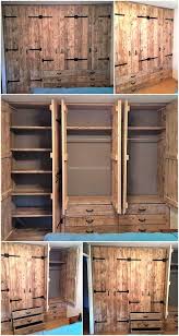 Instead of simply chucking out the wardrobes (which are sooo nice), we decided that it was worth repurposing them into a desk/shelves situation. 55 Repurposed Wood Pallet Closet Diy Ideas Inspirationalz Inspirationalz