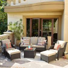 Check spelling or type a new query. Buy Xizzi Patio Furniture Outdoor Furniture All Weather Wicker Patio Set With High Back Sofa And Glass Table Brown Rattan Beige Cushion Online In Taiwan B08ymtmdk9