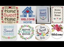 See more ideas about cross stitch, stitch, cross stitch patterns. Dusutti Welcome And Home Sweet Home Designs In Cross Stitch Embroidery Best Ideas For Wall Fream Youtube