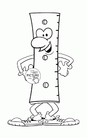 Back To School Funny Ruler Coloring Page For Kids Educational Coloring Pages Printabl Space Coloring Pages Coloring Pages Inspirational Cartoon Coloring Pages