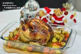 紫羅蘭的爱心厨房 violet s kitchen 圣诞填料烤鸡stuffed roasted chicken cooking food roasted chicken