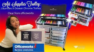 Household plastic drawer sundries storage boxes. Art Storage Art Supplies Trolley J Burrows 9 Drawer Chrome Trolley Clear From Officeworks Youtube